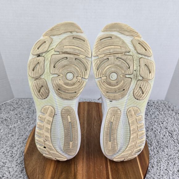 Brooks Glycerin StealthFit 21 White Marshmallow Blue Gym Running Shoe Mens 13 D - Picture 9 of 13